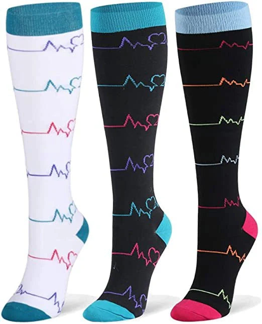 ROYALUCK 3 Pairs Comfortable Sports Compression Socks for Men and Women
