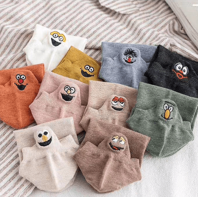 Super Soft Embroidered Happy Socks