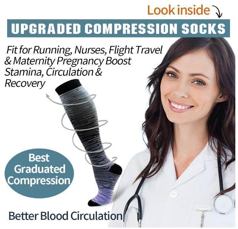 ROYALUCK Compression Socks Compression Stockings(3 Pairs) for Women & Men-Workout And Recovery