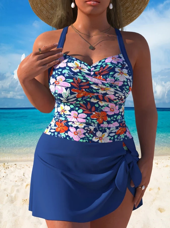 Plus - Size Women's Slimming One - Piece Swimsuit for Summer
