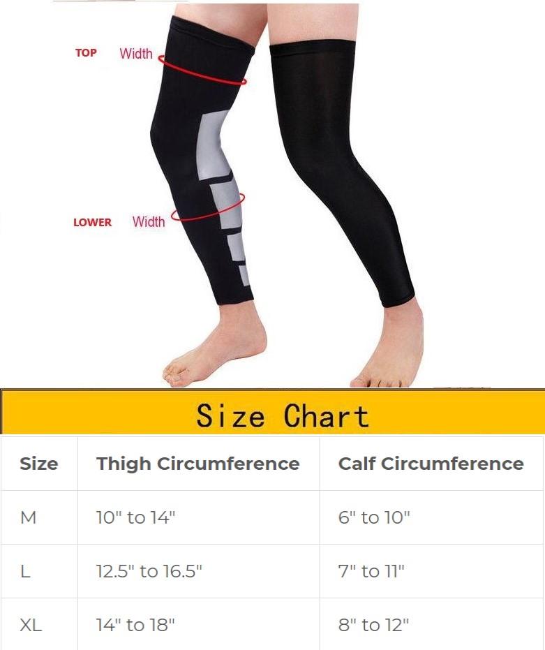 Thigh High Compression Leg Sleeves.