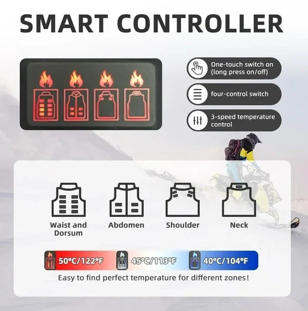 Heated Vest 26 Areas Smart Heated Winter Vest for Men & Women
