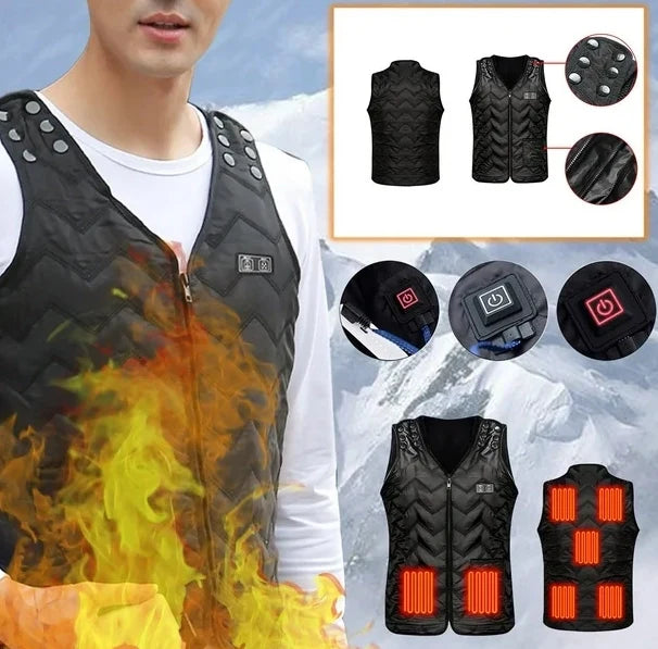 USB Electric Heating Vest With 7-Zone Heating & Dual-Control Heated Jacket