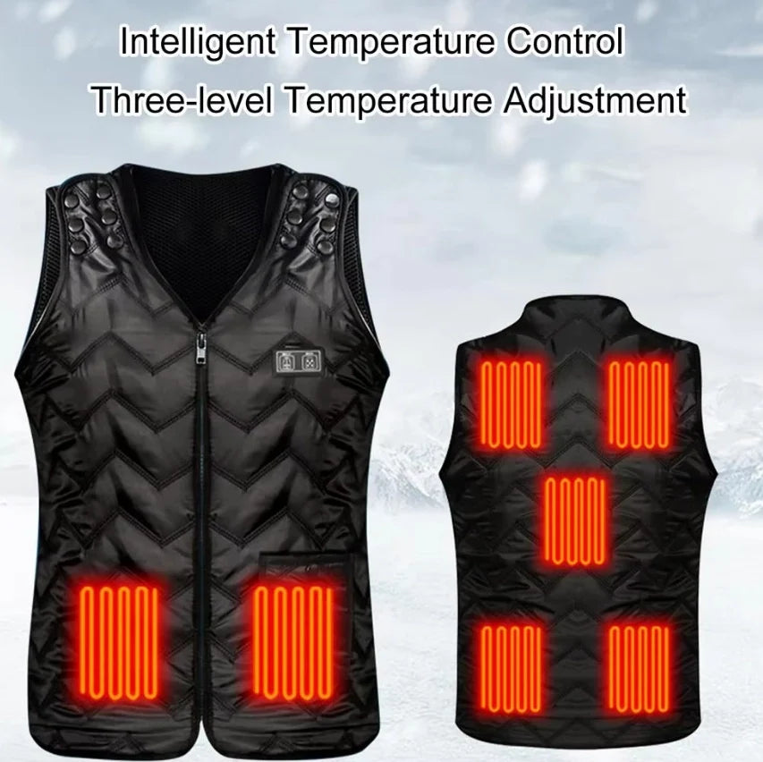 USB Electric Heating Vest With 7-Zone Heating & Dual-Control Heated Jacket