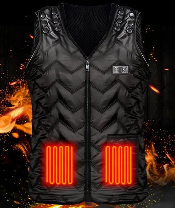 USB Electric Heating Vest With 7-Zone Heating & Dual-Control Heated Jacket